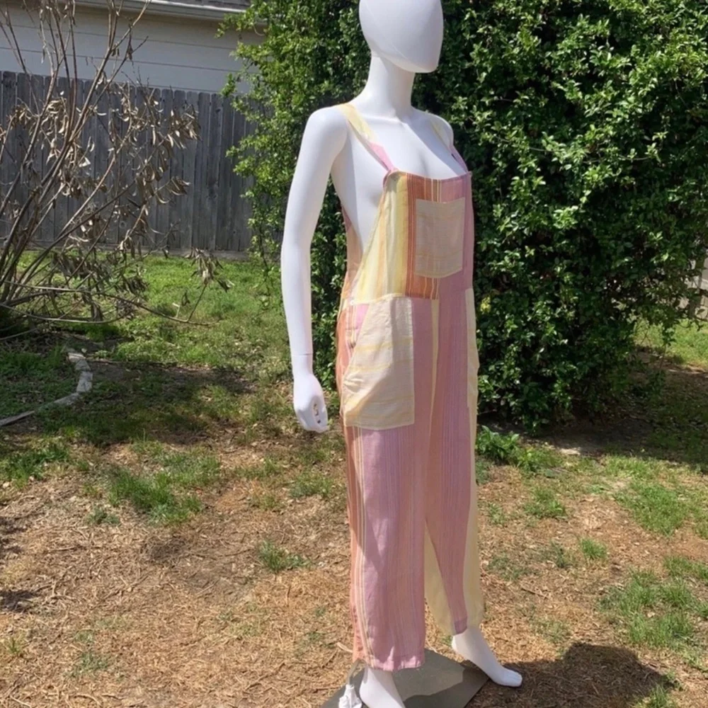 💋NWT Jen’s Pirate Booty Carnaval Crop Sunset Overalls
